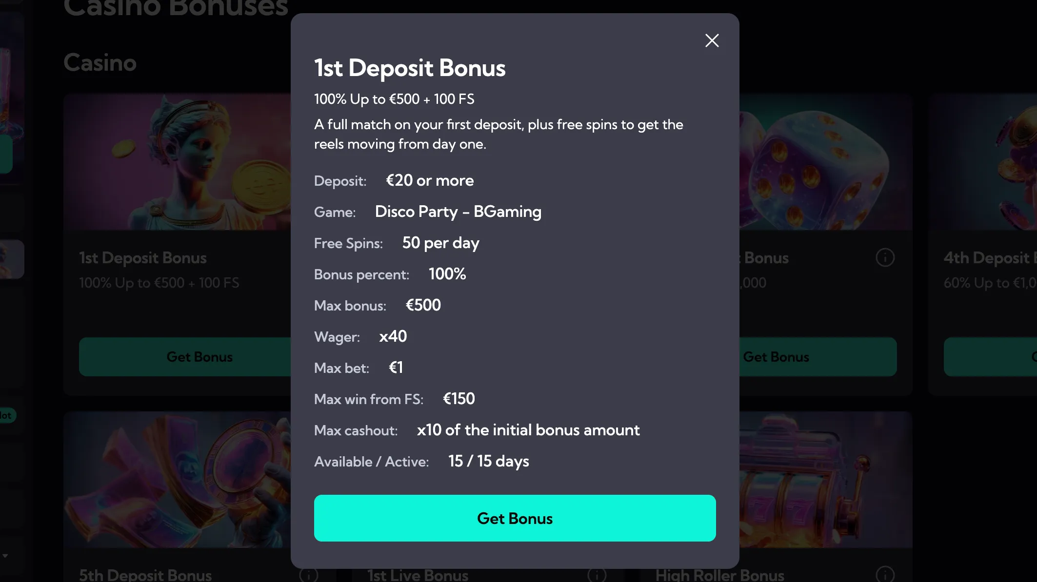 Spinalto Casino promotional bonus code offers